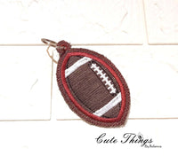 Football Applique  DIGITAL Embroidery File, In The Hoop Bookmark, Ornament, Gift Bag Tag, Eyelet