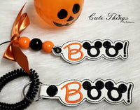 Boo! DIGITAL Embroidery File, In The Hoop Bookmark, Ornament, Gift Bag Tag, Eyelet