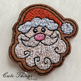 Santa Mini DIGITAL Embroidery File, In The Hoop, Feltie, Mini