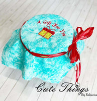 A gift for you DIGITAL Embroidery File, Jar Topper/Mini Design