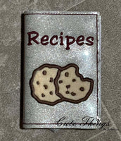 Recipes Cookie Applique Notebook Cover  DIGITAL Embroidery File, In The Hoop 2 sizes available