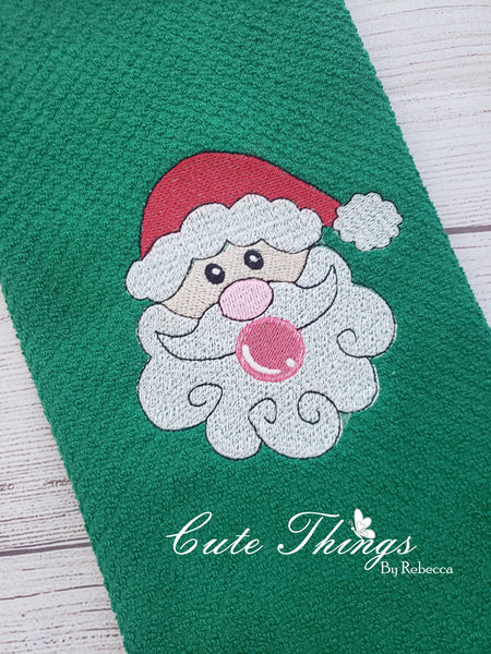 Bubblegum Santa DIGITAL Embroidery File, 4 sizes