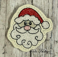 Santa Mini DIGITAL Embroidery File, In The Hoop, Feltie, Mini