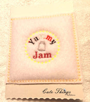 Yummy Jam DIGITAL Embroidery File, Jar Topper/Mini Design