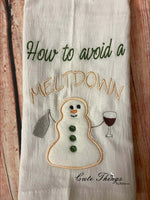 How to avoid a meltdown Applique DIGITAL Embroidery File,  4 sizes