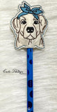 Dog Bundle DIGITAL Embroidery File, Stand Alone, Snap Tab, Bookmark, Mini, Pencil Topper and Mug Rug