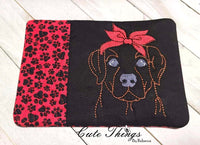 Dog Mug Rug, Snack Mat  DIGITAL Embroidery File, In The Hoop 5x7, 6x10