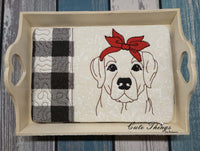 Dog Mug Rug, Snack Mat  DIGITAL Embroidery File, In The Hoop 5x7, 6x10