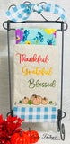 Thankful, Grateful Blessed Mini Quilt, Wall hanging DIGITAL Embroidery File, In The Hoop 6 sizes