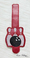 Bowling Wallet Tab DIGITAL Embroidery File, Embroidery Design, In the Hoop, 5x7