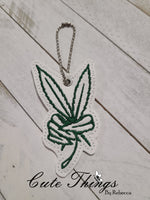 Peace Pot Leaf DIGITAL Embroidery File, In The Hoop Bookmark, Ornament, Gift Bag Tag, Eyelet