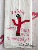 I want to dance with somebody Applique DIGITAL Embroidery File, 4 sizes