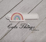 Rainbow Tab DIGITAL Embroidery File, Cord Wrap, Notebook Cover Tab