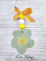 Plumeria DIGITAL Embroidery File, In The Hoop Bookmark, Ornament, Gift Bag Tag, Eyelet