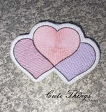 Trio of Hearts Slider DIGITAL Embroidery File, In The Hoop, Headband Sliders, Bag Sliders,