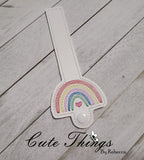 Rainbow Vertical Tab DIGITAL Embroidery File, Embroidery Design, In the Hoop, 4x4