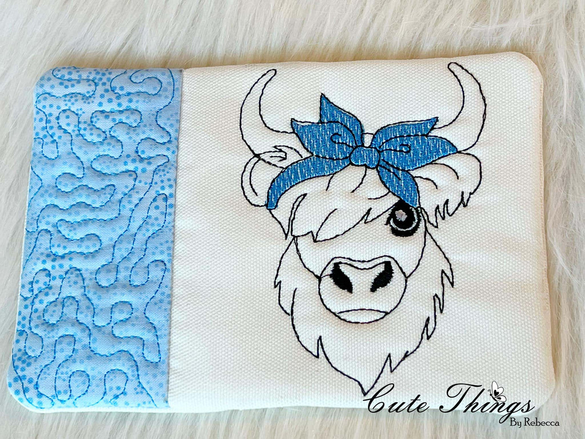 Cow Mug Rug, Snack Mat DIGITAL Embroidery File, In The Hoop 5x7, 6x10 ...