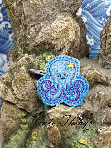 Cute Octopus Mini DIGITAL Embroidery File, In The Hoop, Felti, Mini
