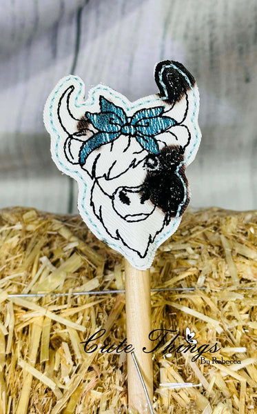 Cow Straw Topper 