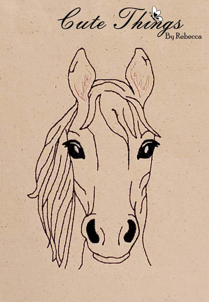 Horse DIGITAL Embroidery File, 4 sizes