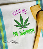 Kiss Me I'm Highrish DIGITAL Embroidery File, 4 sizes