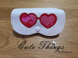 Glasses Case with Heart Glasses DIGITAL Embroidery File, Embroidery Design, In the Hoop