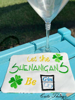 Let the Shenanigan's be Gin DIGITAL Embroidery File, 4 sizes