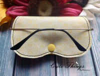 Glasses Case with 3D Flowers DIGITAL Embroidery File, Embroidery Design, In the Hoop