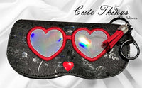 Glasses Case with Heart Glasses DIGITAL Embroidery File, Embroidery Design, In the Hoop