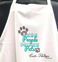 Less People More Pets DIGITAL Embroidery File, 4 sizes