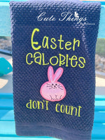 Easter Calories Don't Count Applique  DIGITAL Embroidery File, 4 sizes