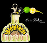 Sunflower Mom Snap Tab