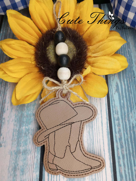 Cowboy hat and Boots Bookmark/Ornament