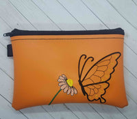 Butterfly with Flower Zipper Bag DIGITAL Embroidery File, In The Hoop, 4x4, mini bag, coin purse Cute Things By Rebecca