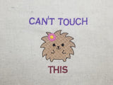 Can't Touch This Hedgehog  DIGITAL Embroidery File 4x4, 5x7