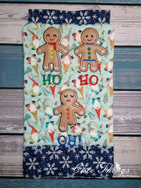 Ho Ho Oh Mini Quilt, Wall hanging DIGITAL Embroidery File, In The Hoop 6 sizes