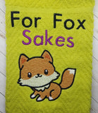 For Fox Sakes DIGITAL Embroidery File 4x4, 5x7