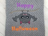 Happy Halloween Bat  DIGITAL Embroidery File 4x4, 5x7