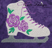 Pretty Ice Skate DIGITAL Embroidery File,  4 sizes