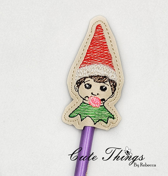 Bubblegum Elf DIGITAL Embroidery File, In The Hoop, Pencil Topper