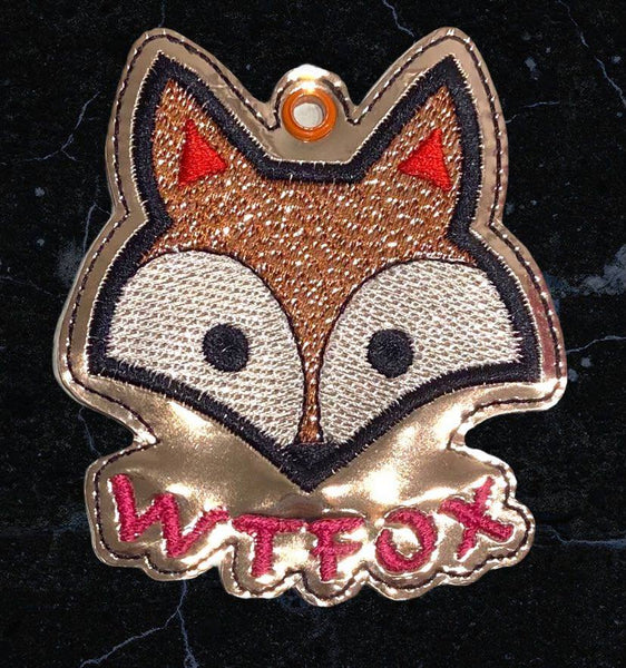 WTFOX DIGITAL Embroidery File, In The Hoop Bookmark, Ornament, Gift Bag Tag