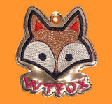 WTFOX DIGITAL Embroidery File, In The Hoop Bookmark, Ornament, Gift Bag Tag