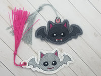 Bat  DIGITAL Embroidery File, In The Hoop Bookmark, Ornament, Gift Bag Tag