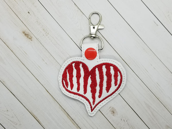 Dripping Slime Heart DIGITAL Embroidery File, In The Hoop 4x4 Key fob, Snap tab, Keychain, Cute Things By Rebecca