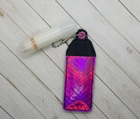 Lip Balm Holder DIGITAL Embroidery File, In The Hoop 4x4 Key fob, Keychain, Zipper Pull Cute Things By Rebecca