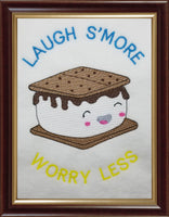 Laugh S'more DIGITAL Embroidery File 5x7, Cute Things By Rebecca