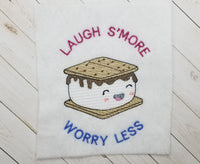 Laugh S'more DIGITAL Embroidery File 5x7, Cute Things By Rebecca