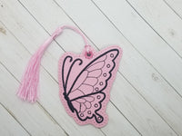 Pretty Butterfly DIGITAL Embroidery File, In The Hoop Bookmark, Ornament, Gift Bag Tag, Cute Things By Rebecca