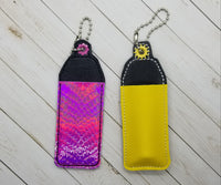 Lip Balm Holder DIGITAL Embroidery File, In The Hoop 4x4 Key fob, Keychain, Zipper Pull Cute Things By Rebecca