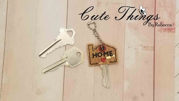 House Key Cover DIGITAL Embroidery File, In The Hoop Key Covers
